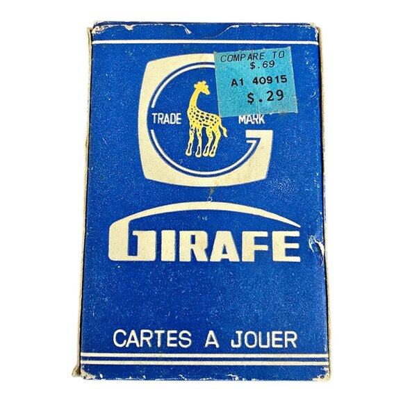 NEW Sealed! Vintage Giraffe Playing Cards Blue & White Backs - Picture 7 of 9